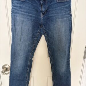 White House Black Market Cropped Blue Jeans